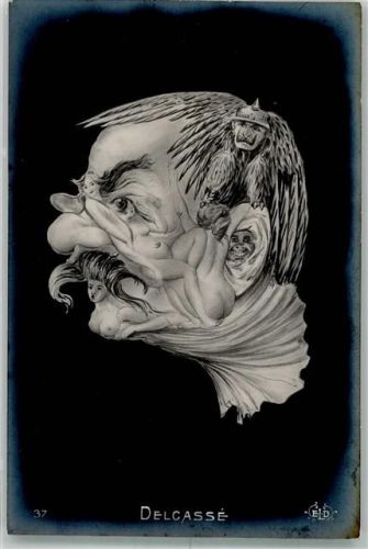 Delcasse franz. Politiker Gesichter Erotik Akt Verlag E.L.D. Nr. 37