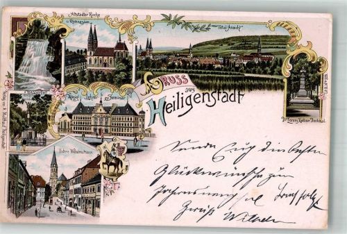 Heilbad Heiligenstadt Wasserfall Untere Wilhelmstrasse Kgl. Lehrer-Seminar Dr. Lorenz Kellner-Denkmal