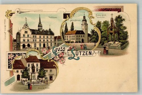 Lützen Altes Schloss Siegesdenkmal Rathaus Gustav-Adolf-Denkmal