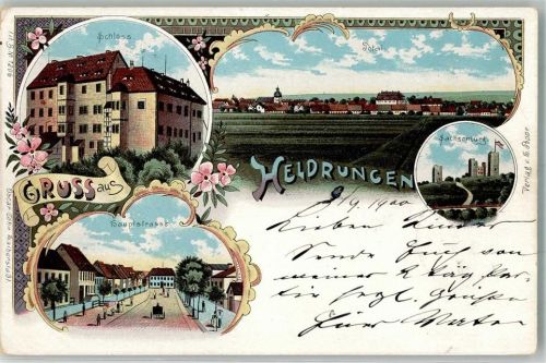 Heldrungen 1900 Sachsenburg Schloß Heldrungen Hauptstraße