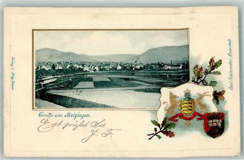 Metzingen 1902 Metzingen Wappen Passepartout