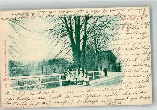 Reinfeld 1901 Dorfstrasse Junge Damen Postbote Bauernhäuser