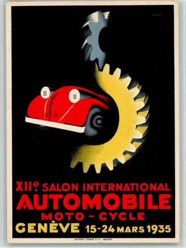 Genève XII Salon International Automobile 1935 Flugstempel