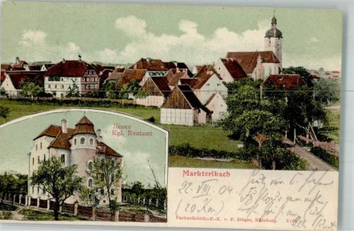 Markt Erlbach 1904 Neues Kgl. Rentamt