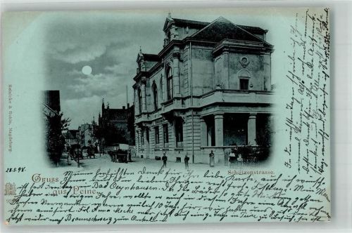 Peine 1898 Schützenstrasse Bahnpost Magdeburg-Hannover
