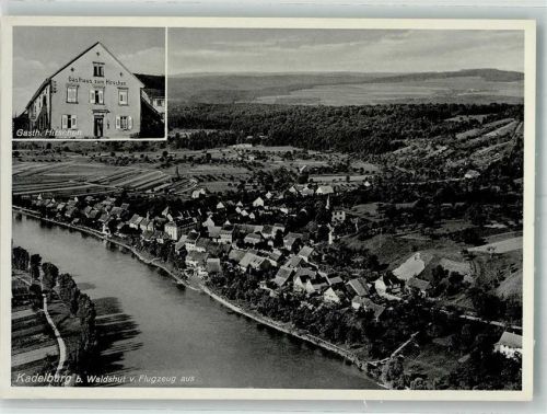 79790 W7897 Kadelburg - Fliegeraufnahme Gasthaus zum Hirschen Hochrhein