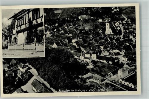 Staufen Fliegeraufnahme Riegeler Bierablage von E. Kiefer