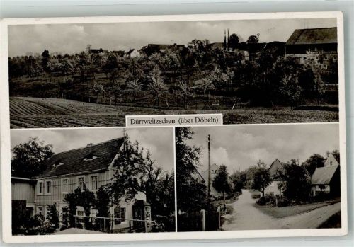 04720 O7301 Dürrweitzschen b Döbeln - Dorfstrasse Bauernhaus