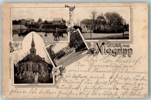 Niegripp Schleuse Kirche Gasthaus zum Grünen Baum Gutshof