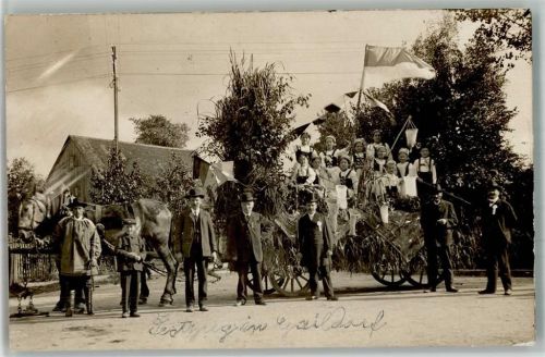 74405 W7160 Gaildorf 1910 BOAKC Festzug Festwagen Trachten Privatfoto AK