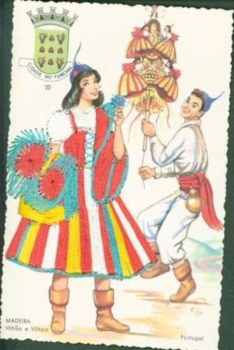 Funchal Tracht Brauchtum Fäden aus echter Seide
