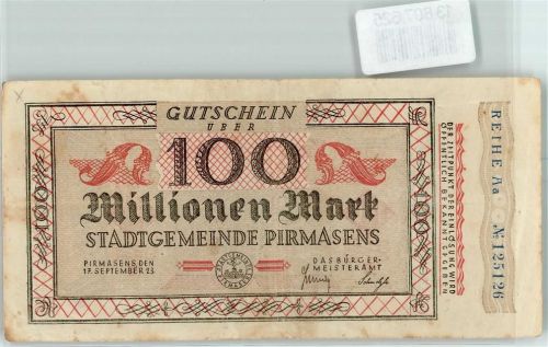 Pirmasens 100 Millionen Mark