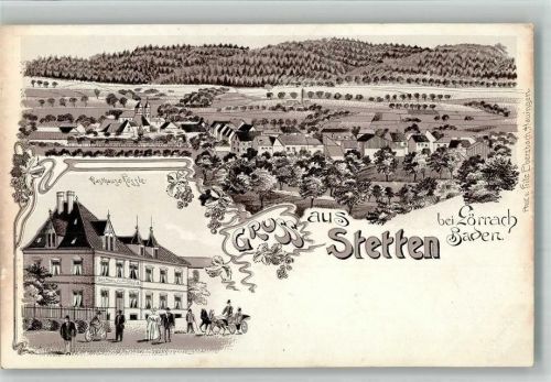 Stetten Lithographie Gasthaus Zum Rössle