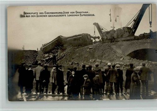 Eisenbahn Katastrophe Unglück von Grantham. Londoner Expresszug