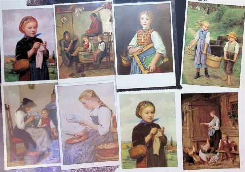 Lot mit 21 AK signiert Albert Anker Künstlerkarte wenige mehrfach
