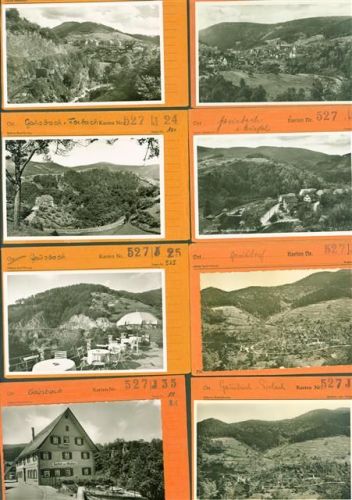 Gausbach Lot mit 19 AK Musterkarten Original aus Metzarchiv Bestellvorgänge und Auflagenzahlen