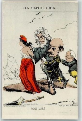 La Commune de Paris 1871 Les Capitulards Deutsch-Französicher Krieg Politik Karikatur