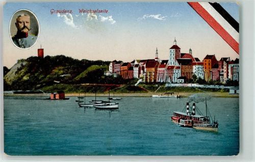 Graudenz Dampfer Kaiser Friedrich Wilhelm II. Schwarz-Weiß-Rot