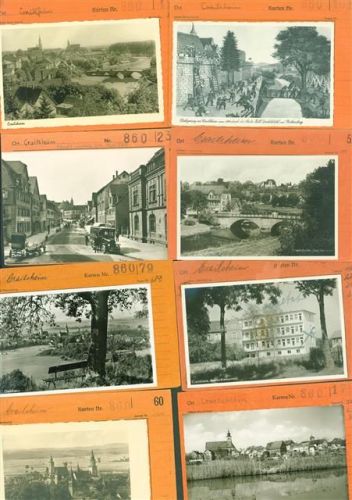 Crailsheim Lot mit 43 Fotos Musterkarten Original aus dem Metzverlag Bestellvorgänge Auflagenzahlen