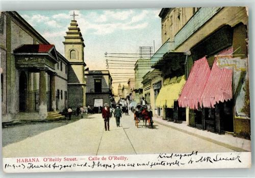 Havanna 1907 O´ Reilly Street Kutsche Turm Kreuz