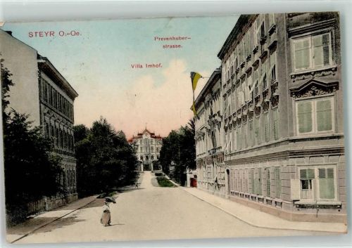 Steyr 1911 Prevenhuberstraße Villa Imhof Fahne Gelb Schwarz