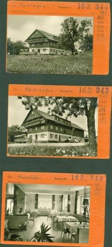 Maierhöfen Lot mit 3 AK Musterkarten Original aus Metzarchiv Bestellvorgänge und Auflagenzahlen