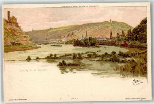 Bingen 1899 Der Rhein
