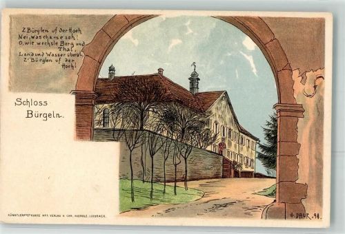Schliengen 1898 Schloss Bürgeln AK