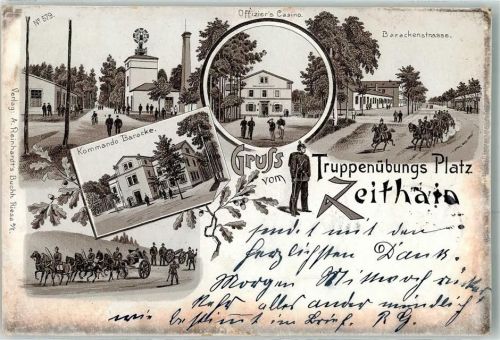 Zeithain 1897 Truppenübungsplatz Kommando Barake Offiziers Casino Barakenstraße