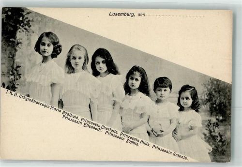 Erbgroßherzogin Maria Adelheid Prinzessinnen Charlotte Hilda Antonia Elisabeth und Sophie