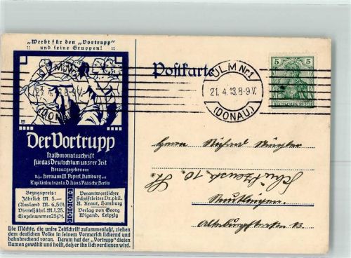 1913 Zeitschrift der Vortrupp Halbmonatsschrift für das Deutschtum unserer Zeit