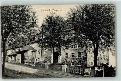 Jöhstadt 1916 Schule Stempel Inf.-Batl. Chemnitz 4. Komp.
