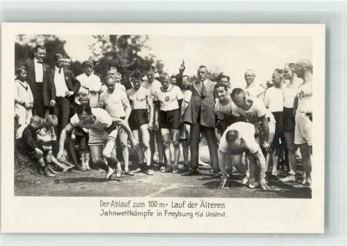 Freyburg Startschuss zum 100 Meter Lauf der Jahnwettkämpfe