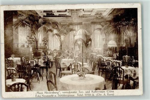 Köln Altstadt-Süd 101 1914 - 1915 Gasthaus Haus Hindenburg Ecke Neumarkt u. Schildergasse