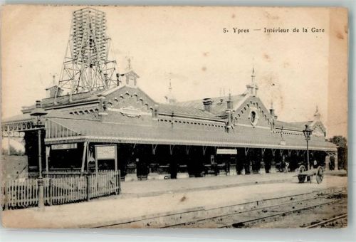 Ypres 1915 Bahnhof Feldpost WK I 52. Res.Inf.Div.