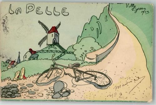 1904 sign. Villy Green La Pelle Fahrrad