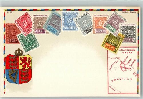 Georgetown Wappen Briefmarkenkarte
