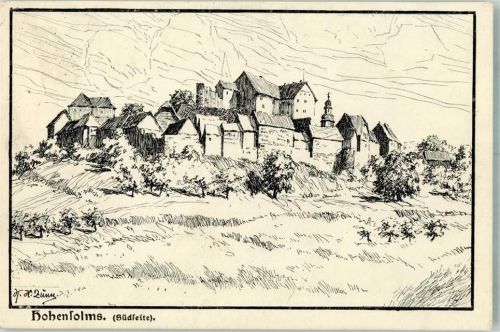 Hohensolms Burg Hohensolms Bun0desheim Christdeutscher Jugend sign. K. H. Zünn