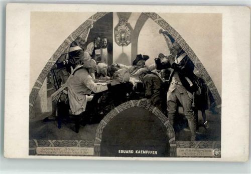 Berlin Mitte 1907 Gr. Berliner Ausst. Nr. 146 NPG Eduard Kaempfer Bürger mit Soldaten im Gasthaus