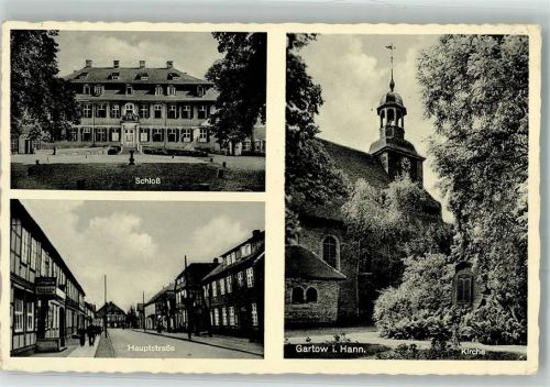 29471 W3136 Gartow , Elbe - Schloss Hauptstraße Kirche