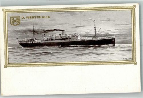 Hapag D. Westphalia sign. Stöwer, Willy