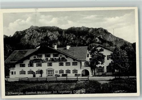 Schwangau Gasthaus Weinbauer mit Tegelberg Motorrad