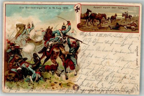 1902 Die Gardedragoner 1870 Gefechte Verlag Hollerbaum Nr. 67