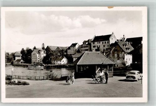 Gailingen 1956 Grenze Zollamt- Brücke Auto
