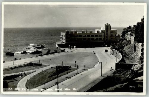 Vina del Mar 1956 Hotel Mira Mar Luftpost
