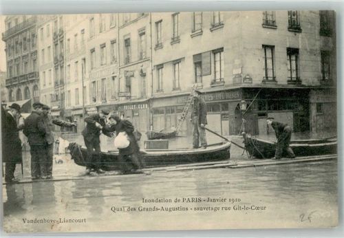 Paris Hochwasser 1910 Quai des Grands-Augustin