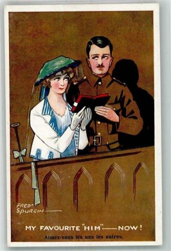 1916 Karikatur My Favourite Him Militär Khaki Serie Nr. 1050