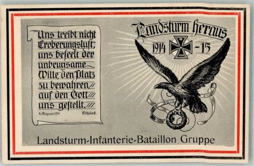 Landsturm Infanterie Bataillon Gruppe Schwarz-Weiß-Rot Eisernes Kreuz