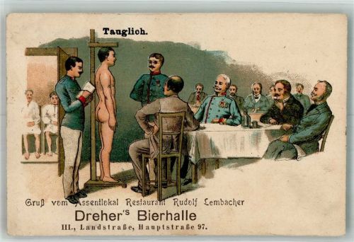 Wien Gasthaus Dreher´s Bierhalle Musterung Uniform