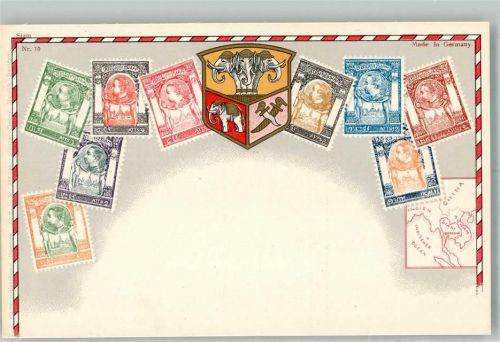 Bangkok Wappen Briefmarkenkarte
